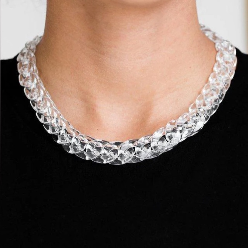 Clearly Iced Linked Necklace